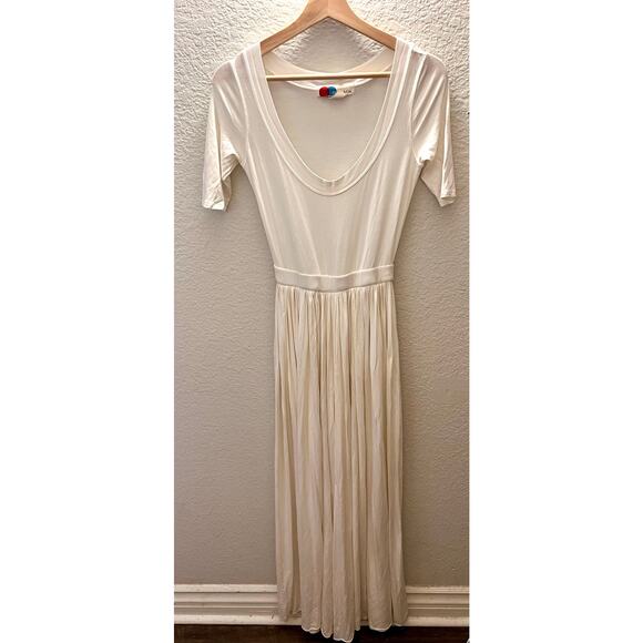 Free People FP Beach Ivory Wide Leg Jumpsuit Boho Flowy Lounge XS Cottagecore - Picture 3 of 8